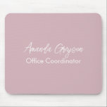 Minimalt lägg till din namnmonogram nya jobbpositi musmatta<br><div class="desc">En enkel och elegant fullt namn monogram och en yrkesdesign.</div>