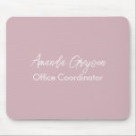 Minimalt lägg till din namnmonogram nya jobbpositi musmatta<br><div class="desc">En enkel och elegant fullt namn monogram och en yrkesdesign.</div>