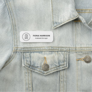 Minimalt Lägg Till Logotyp Anställd Namnbricka