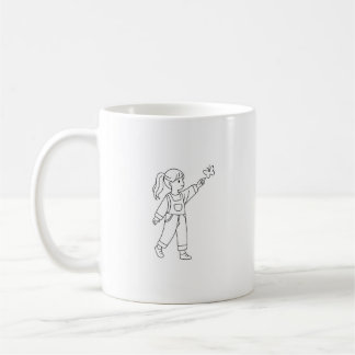 Minimalt Linjekonst Flickmugg | Fjäril Aesthetic C Kaffemugg