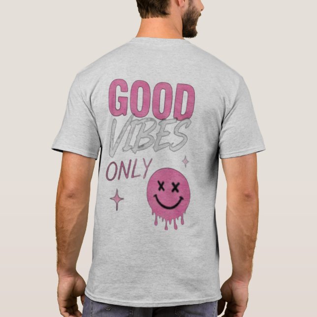 Minimalt Logotyp Fram Tröja Bakre Tryck T-Shirt |  (Baksida)