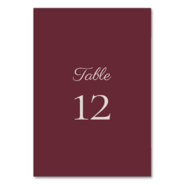 Minimalt manuskrift Lila Plommon Bordsnummer