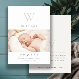  minimalt meddelande om födelsetal för monogram