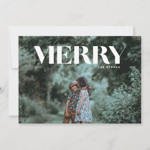 Minimalt Merry Fullt-fotojulkort Julkort