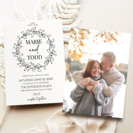 Minimalt minimalistiskt utandningsvärde för Gren o Inbjudningar