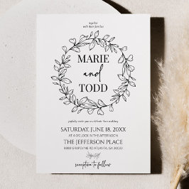 Minimalt minimalistiskt utandningsvärde för Gren o Inbjudningar