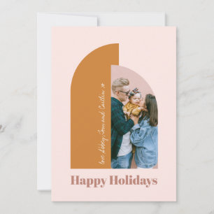 Minimalt Modern Arch Dusty Rosa Merry Photo Julkort