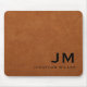 Minimalt Modern Sable Leather Monogram Musmatta (Framsidan)