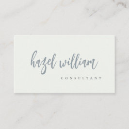 Minimalt Modern Simple Black Grått White Script Visitkort