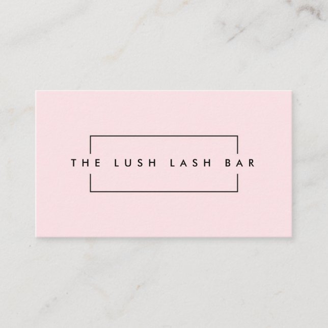 Minimalt modernt Eyelash & Brows Business Visitkort (Framsida)