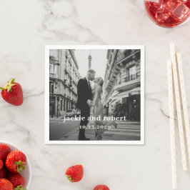 Minimalt modernt foto Bröllop Pappersservett