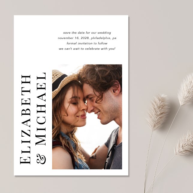 Minimalt modernt foto spara datumet (Skapare uppladdad)