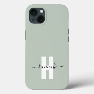 Minimalt modernt initialt monogram för Grönt