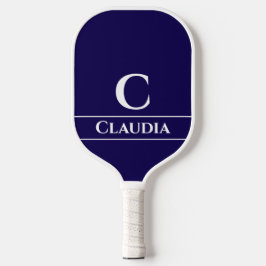 Minimalt modernt monogram och Namn i marinblått