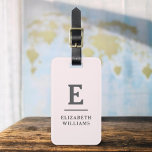 Minimalt modernt  Rosa-monogram Bagagebricka<br><div class="desc">Öka din resupplevelse med vår klassiska Elegant Modern Minimalist Monogram Luggage Tag-kod. Detta noggrant designade tillbehör kombinerar sömlöst elegans med contemporaryns minimalism, och ser till att ditt bagage är sofistikerat. Den här bagagetaggen är utformad med precision och noggrannhet. Den är mer än bara en praktisk artikel. Den är en personlig...</div>
