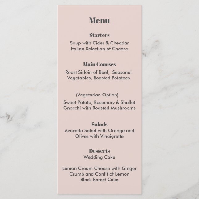 Minimalt modernt tema meny (Framsida)