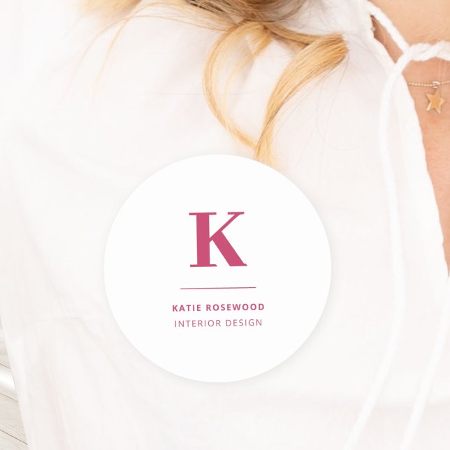 Minimalt modernt typografiskt monogram för Shock r Namnbricka (Skapare uppladdad)