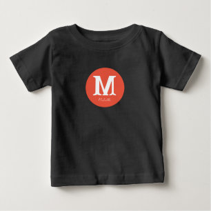 Minimalt monogram för solnedgång t shirt