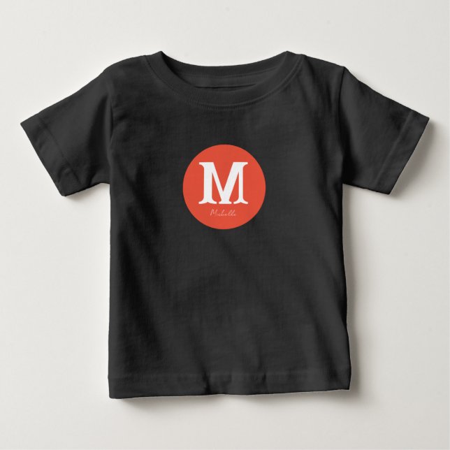 Minimalt monogram för solnedgång t shirt (Framsida)