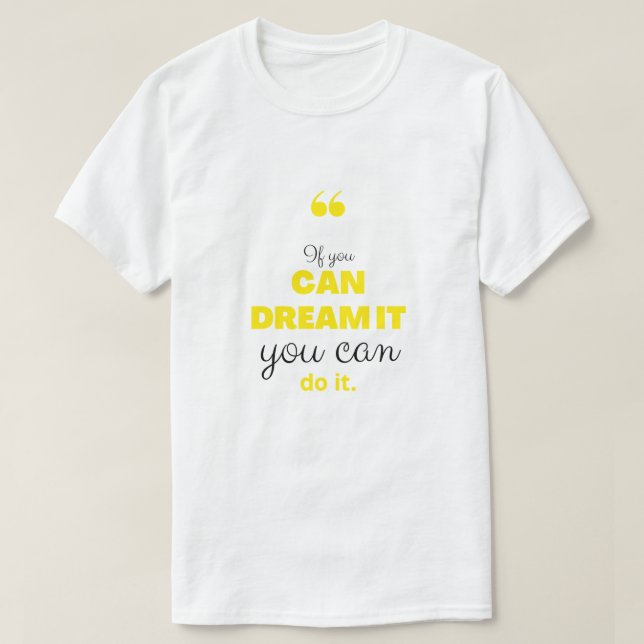 Minimalt Motivationscitat Herr T-Shirt (Design framsida)