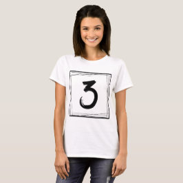 Minimalt nummer 3 t shirt