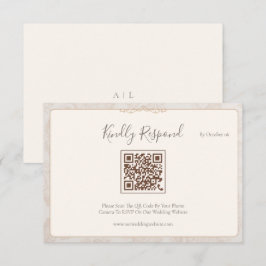 Minimalt QR-kod-svarkort för bröllop - Elegant elf OSA Kort