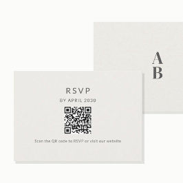 Minimalt QR-svarskort för bröllop OSA Kort