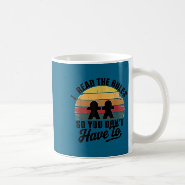 Minimalt rolig läs regler så du inte brädspel kaffemugg (Höger)