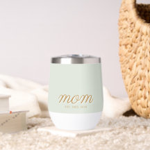 Minimalt Sagegrönt & Guld Script Mamma Grundad