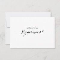 Minimalt skript blir mitt Bridesmaid-kort