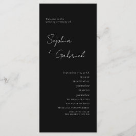 Minimalt skriptBröllopsprogram Program