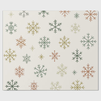 Minimalt sömlöst snöflaksmönster presentpapper