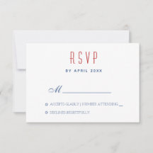 Minimalt svarsadresskort för bröllop RSVP