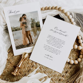 Minimalt tack för att du har Bröllop-fotoavisering Kort