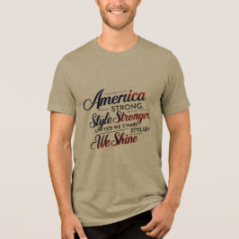 Minimalt USA-Pride Tee - America Strong, Stil Stro