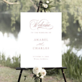 Minimalt välkomsttecken för elegant Script Calligr Poster