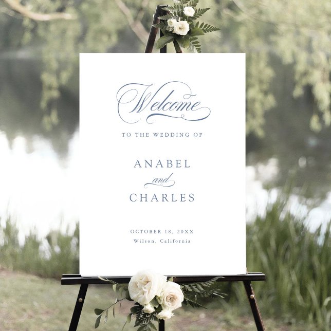 Minimalt välkomsttecken för elegant Script Calligr Poster (Skapare uppladdad)