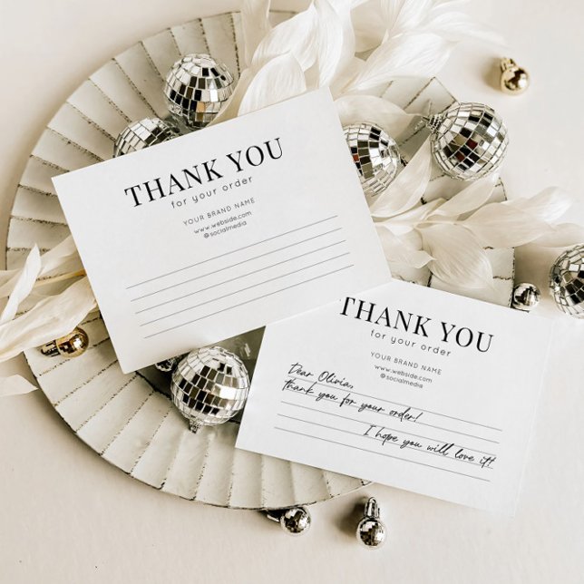 Minimalt visitkort - tack för verksamheten (Skapare uppladdad)