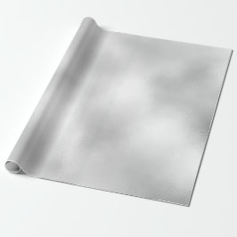 Minimalt vitt Parly Grått Silver Glitter-glas Presentpapper