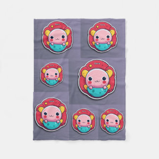 Minimatist tecknad fleecefilt