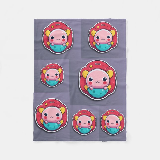 Minimatist tecknad fleecefilt (Framsidan)