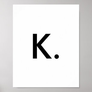 Minimerar din ursprungliga utskrift av alfabet Geo Poster