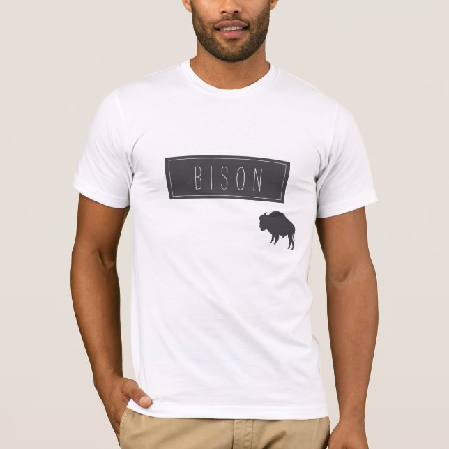 Minimering av funkyns Snyggt Bison T Shirt (Framsida)