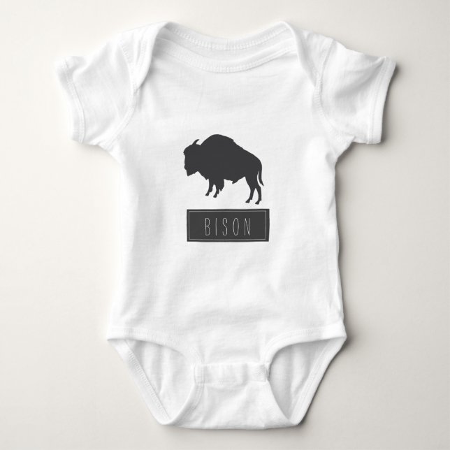 Minimering av funkyns Snyggt Bison T Shirt (Framsida)