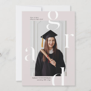 Minimianmälningskort för typografi i Studenten Inbjudningar