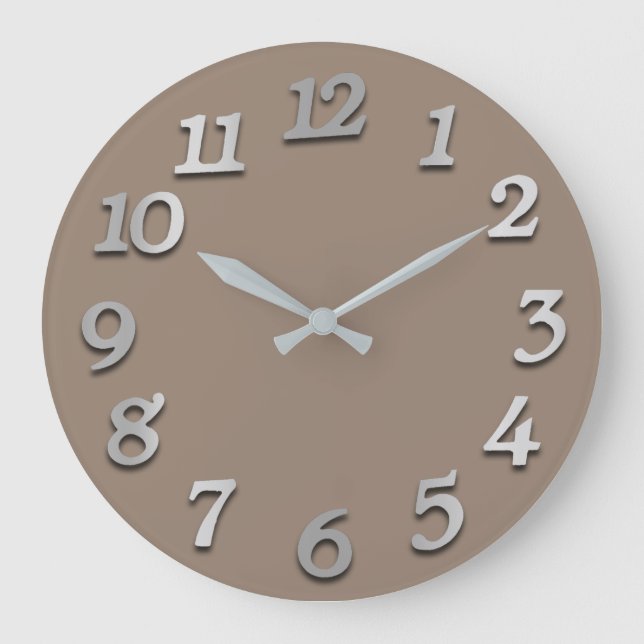 Minimiantal Grått Silver Grått Bronze Khaki Stor Klocka (Framsida)