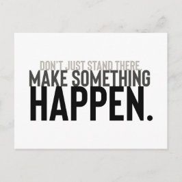 Minimicitattecken för motivation står inte bara vykort