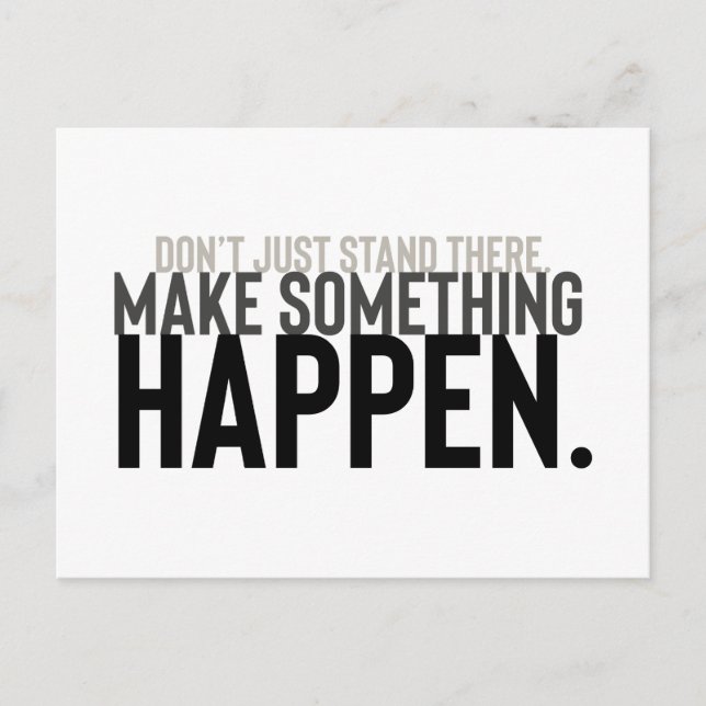 Minimicitattecken för motivation står inte bara vykort (Framsida)