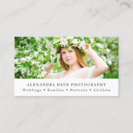 Minimifotograf för modern elegant visitkort