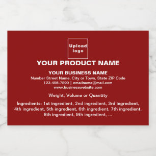 Minimiinformation om produkten på Red Small Storle Spritflaskor Etikett